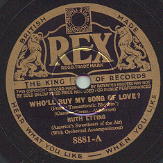 78-Who'll Buy My Song Of Love - Rex 8881-A